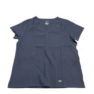 New York Laundry + Medics Scrub Top Grey Sizse Large  NWT